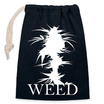 Weed Cannabis - Verschließbarer Geschenkbeutel aus Baumwolle (14x20cm) - Navy - Vorne