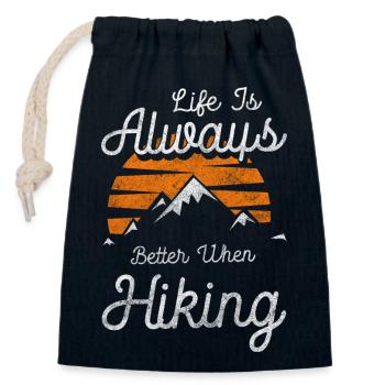 Mountaineering Summit View - Closable cotton gift bag (14x20cm) - navy - Front