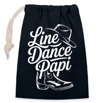 Country Line Dance Day - Closable cotton gift bag (14x20cm) - navy - Front