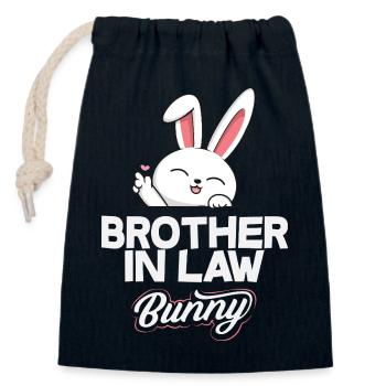 Frohe Ostern Süßer Osterhase Eiersuche Ostereier - Verschließbarer Geschenkbeutel aus Baumwolle (14x20cm) - Navy - Vorne