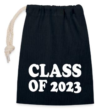 Class of 2023 - Closable cotton gift bag (14x20cm) - navy - Front