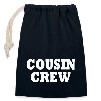 cousin crew - Verschließbarer Geschenkbeutel aus Baumwolle (14x20cm) - Navy - Vorne