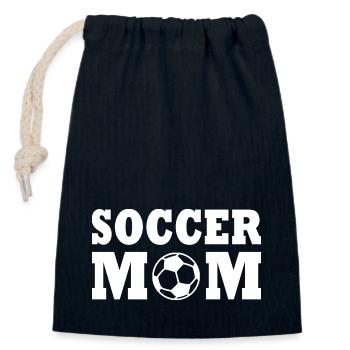 Soccer mom - Verschließbarer Geschenkbeutel aus Baumwolle (14x20cm) - Navy - Vorne