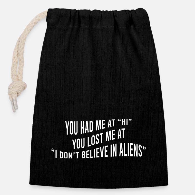 Meme Funny Sayings - Closable cotton gift bag (14x20cm) - black