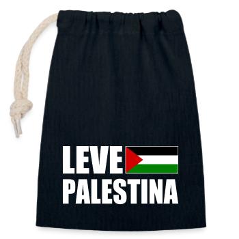 Leve palestina - Closable cotton gift bag (14x20cm) - navy - Front