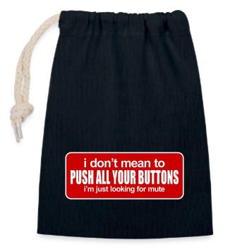 Funny Joke - Closable cotton gift bag (14x20cm) - navy - Front