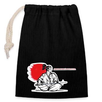 Samurai - Abandoning the - Closable cotton gift bag (14x20cm) - black - Front