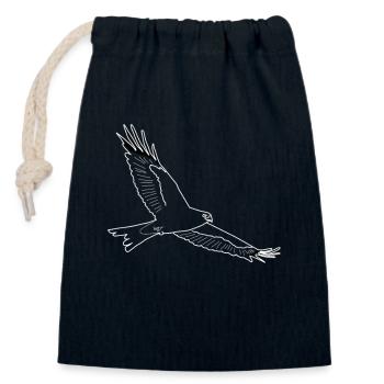 kite - Closable cotton gift bag (14x20cm) - navy - Front