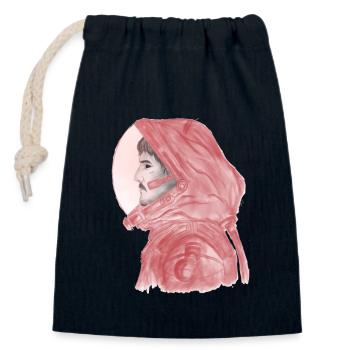 Ezra - Prospect - Closable cotton gift bag (14x20cm) - navy - Front