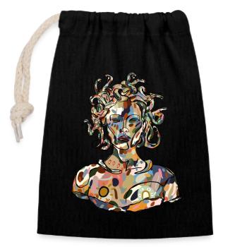 Jellyfish - Closable cotton gift bag (14x20cm) - black - Front