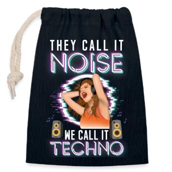 Rave Rave Music Party Energy - Sac cadeau en coton avec cordon (14 x 20 cm) - bleu marine - Devant