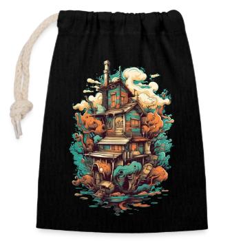 House of the Setting Sun - Closable cotton gift bag (14x20cm) - black - Front