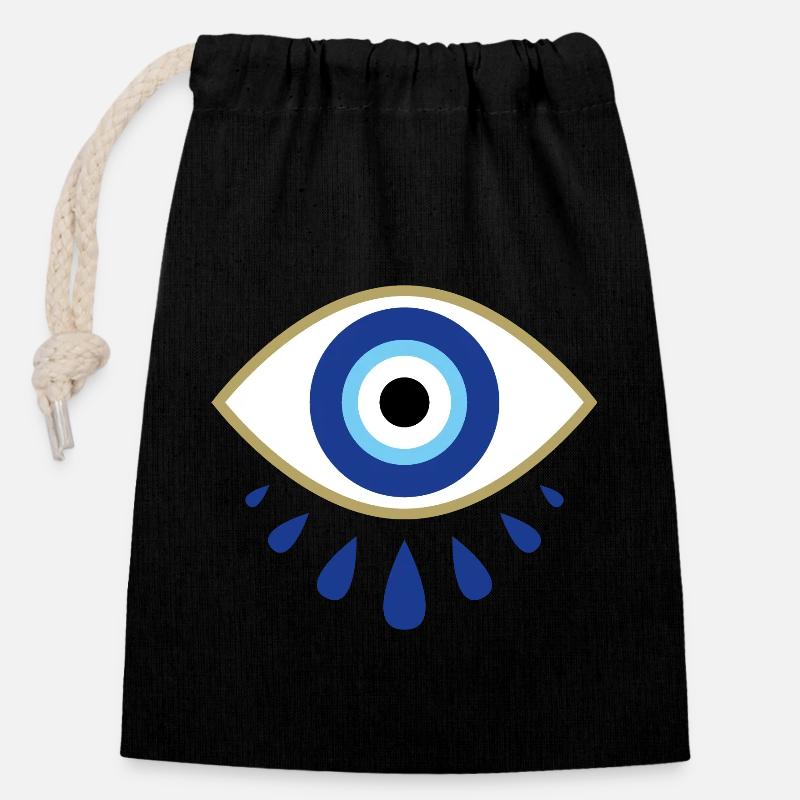 Jinx - Closable cotton gift bag (14x20cm) - black