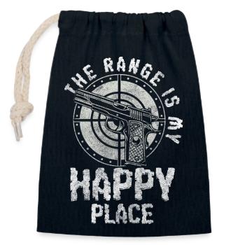 Weapons Rifle War - Closable cotton gift bag (14x20cm) - navy - Front