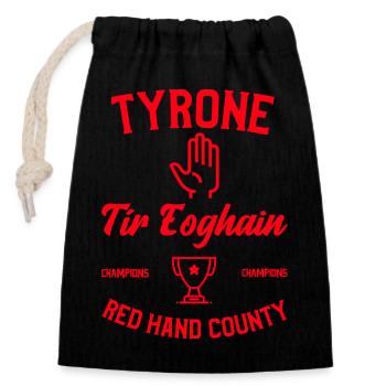 Tyrone Red Hand County Ireland - Closable cotton gift bag (14x20cm) - black - Front