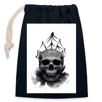 Deadhead Spider Skull - Verschließbarer Geschenkbeutel aus Baumwolle (14x20cm) - Navy - Vorne