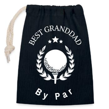 Golf - Best Grandad By Par - Closable cotton gift bag (14x20cm) - navy - Front