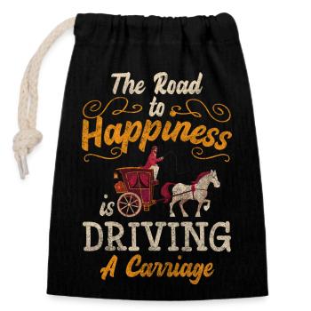 Carter Occupation Horsepower Carriage - Sac cadeau en coton avec cordon (14 x 20 cm) - noir - Devant