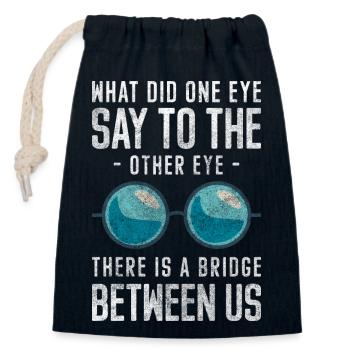 Glasses Opticians Sunglasses Face Jewelry - Closable cotton gift bag (14x20cm) - navy - Front