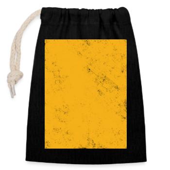 Design dégradé doré pour plus d’élégance - Sac cadeau en coton avec cordon (14 x 20 cm) - noir - Devant