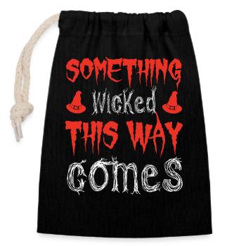 Demonic Spell Print - Closable cotton gift bag (14x20cm) - black - Front