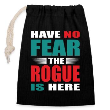 Have no Fear the Schurke is here Outfit - Verschließbarer Geschenkbeutel aus Baumwolle (14x20cm) - Schwarz - Vorne