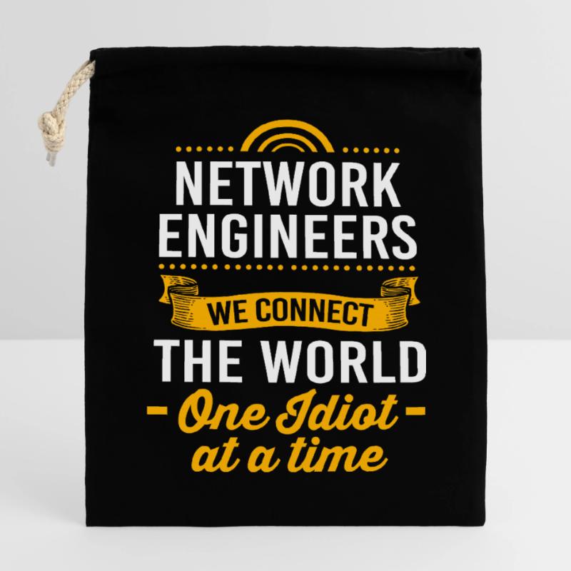 Network Engineer Programmer Computer Scientist Closable cotton gift bag (14x20cm)