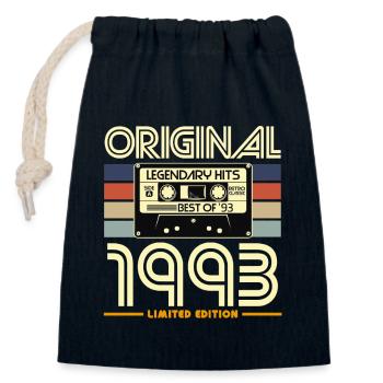 Original 1993 Retro Hits - Closable cotton gift bag (14x20cm) - navy - Front