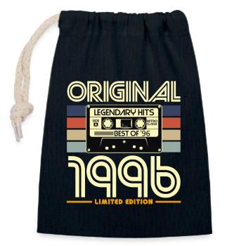 Original 1996  - Sac cadeau en coton avec cordon (14 x 20 cm) - bleu marine - Devant