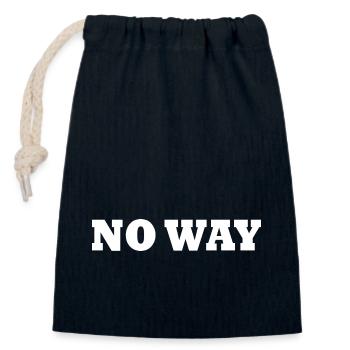 No way - Sac cadeau en coton avec cordon (14 x 20 cm) - bleu marine - Devant
