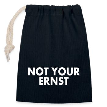Not your ernst - Verschließbarer Geschenkbeutel aus Baumwolle (14x20cm) - Navy - Vorne