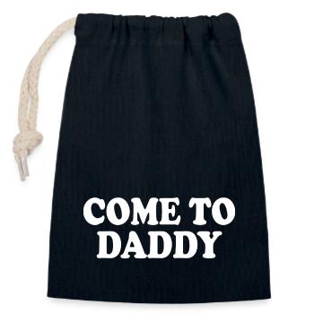 come to daddy - Verschließbarer Geschenkbeutel aus Baumwolle (14x20cm) - Navy - Vorne