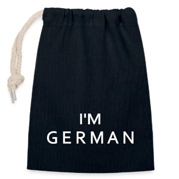 Im german - Allemagne - Sac cadeau en coton avec cordon (14 x 20 cm) - bleu marine - Devant