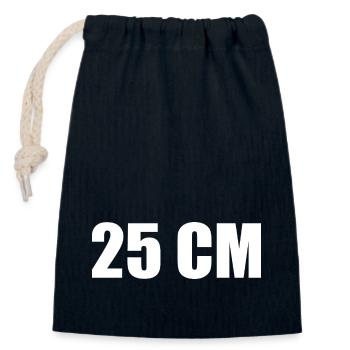 25 cm - Verschließbarer Geschenkbeutel aus Baumwolle (14x20cm) - Navy - Vorne