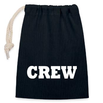 Crew - Sac cadeau en coton avec cordon (14 x 20 cm) - bleu marine - Devant