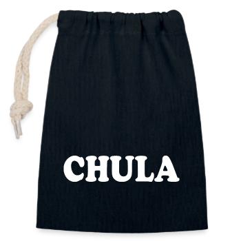 Chula - Verschließbarer Geschenkbeutel aus Baumwolle (14x20cm) - Navy - Vorne