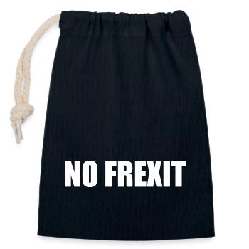 No frexit - Closable cotton gift bag (14x20cm) - navy - Front