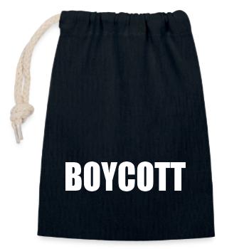Boycott - Verschließbarer Geschenkbeutel aus Baumwolle (14x20cm) - Navy - Vorne
