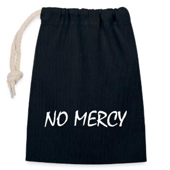 No mercy - Sac cadeau en coton avec cordon (14 x 20 cm) - bleu marine - Devant