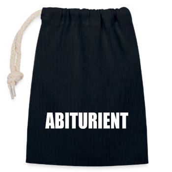 abiturient - Verschließbarer Geschenkbeutel aus Baumwolle (14x20cm) - Navy - Vorne