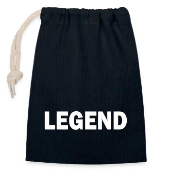 Legend - Verschließbarer Geschenkbeutel aus Baumwolle (14x20cm) - Navy - Vorne