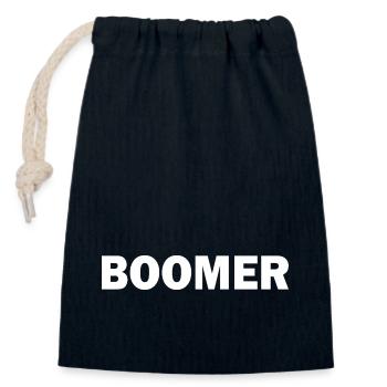 Boomer - Verschließbarer Geschenkbeutel aus Baumwolle (14x20cm) - Navy - Vorne