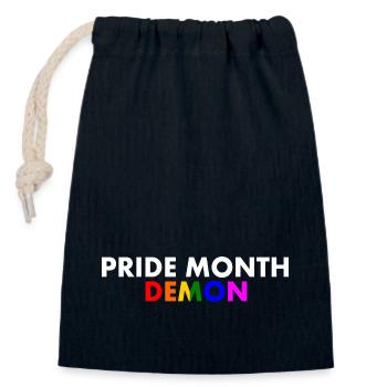 pride month demon - Verschließbarer Geschenkbeutel aus Baumwolle (14x20cm) - Navy - Vorne
