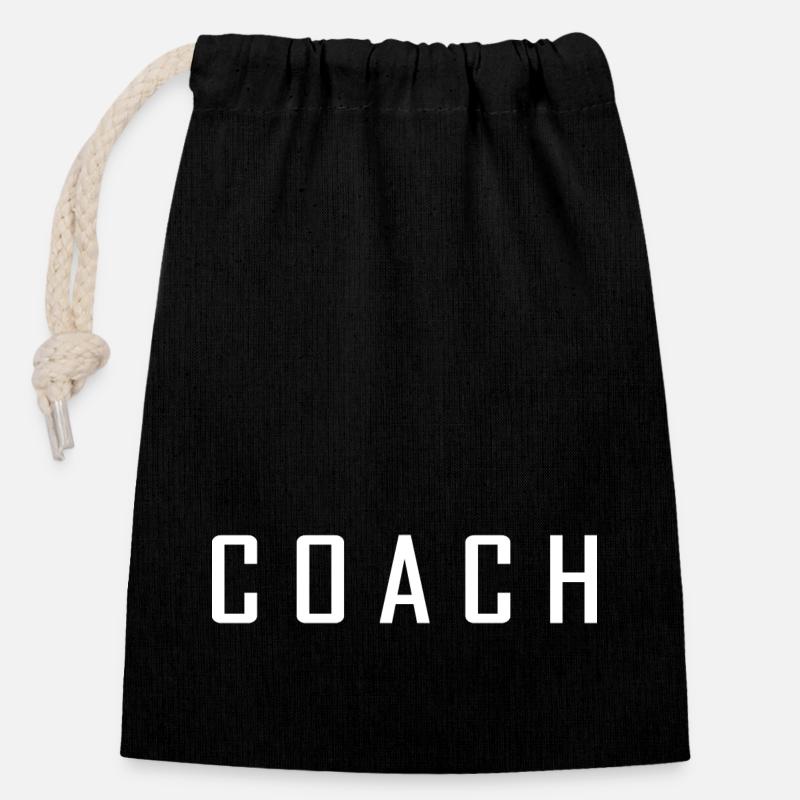 Coach - Closable cotton gift bag (14x20cm) - black