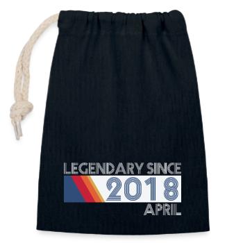 Retro SiFi Legendary since April 2018 - Birthday - Closable cotton gift bag (14x20cm) - navy - Front