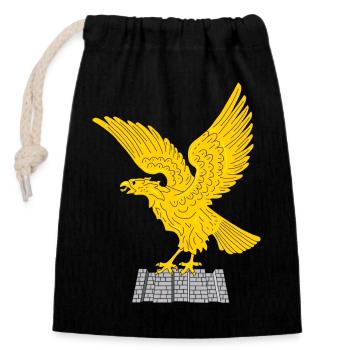 Friuli Venezia Giulia Italy - Closable cotton gift bag (14x20cm) - black - Front