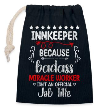 Tavern Celebration Economy Tobacco - Closable cotton gift bag (14x20cm) - navy - Front
