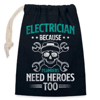 Elektrik Männer Watt Blitze - Verschließbarer Geschenkbeutel aus Baumwolle (14x20cm) - Navy - Vorne