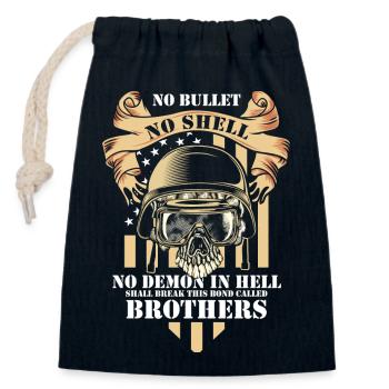 Force aérienne militaire de combat - Sac cadeau en coton avec cordon (14 x 20 cm) - bleu marine - Devant