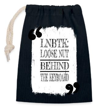 birthday present jokes equestrian anonymous hacker - Verschließbarer Geschenkbeutel aus Baumwolle (14x20cm) - Navy - Vorne